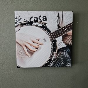 Banjo Wall Art 12x12 Wrapped Canvas